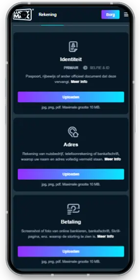 LuckyMax verificatie